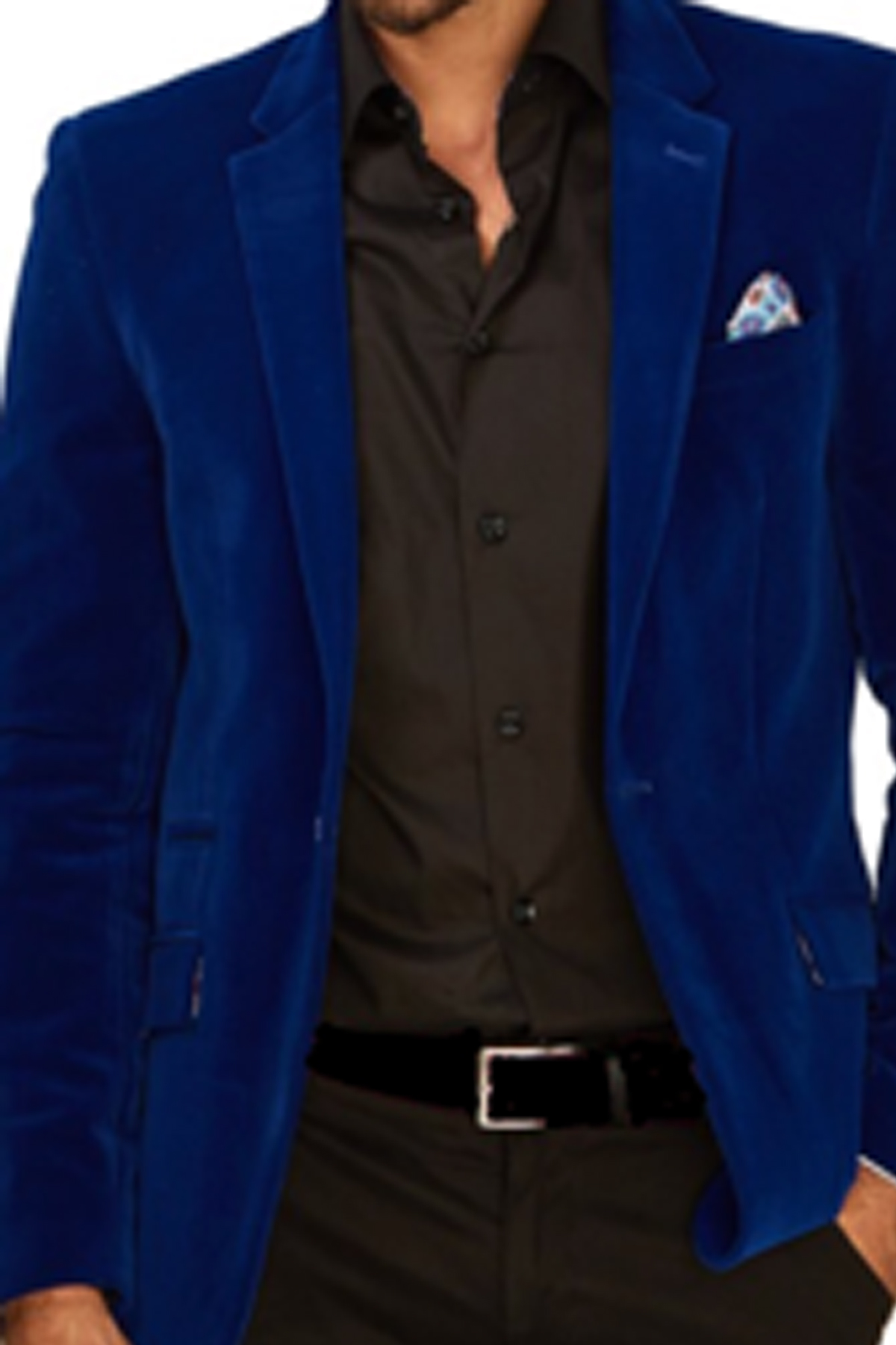blue velvet blazer